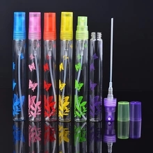 10ml glass spray perfume bottles mini refillable spray vials for perfume empty plastic atomizer perfume bottles, 