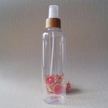 botellas de aerosol de vidrio aceite esencial 120ml 4 oz con tapa de madera, 