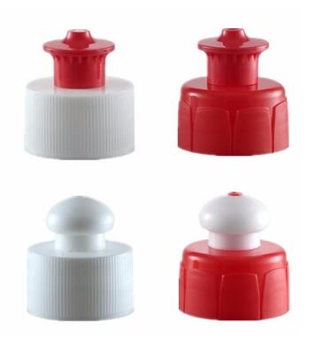 2017 czerwony i biały czepek ciągnąć Push 24mm 28mm uchwyt nakrętka plastikowa butelka wody push pull gorąca sprzedaż, 