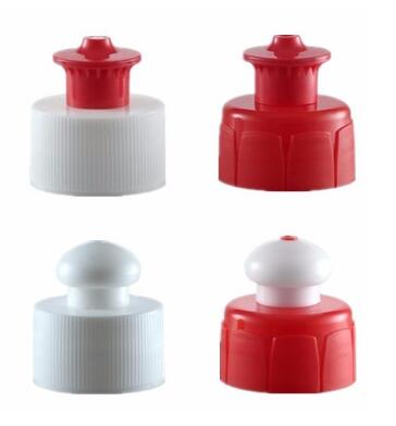 2017 capuchon amovible rouge et blanc pousser 24mm 28mm Retirer le bouchon bouchon de la bouteille d'eau en plastique push pull vente chaude, 