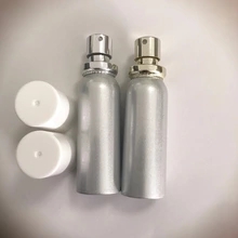 20ml matière bouteille en aluminium argenté avec pompe de pulvérisation en aluminium et le bouchon en plastique, 