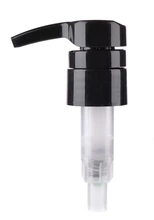 24/410 Plastic matte black lotion pump with left right lock, 