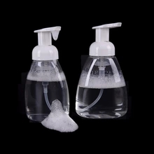 300ml PET Foaming Spray Bottles Plastic Mousse Bottle Shampoo Lotion Refillable Bottles Foam Pump Soap Dispenser, 