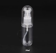 30ml 40ml 50ml transparent PET plastic spray bottle with fine mist spray for perfume or cosmetic liquid spray no leaking, 