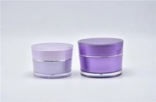 50G Double Layer Makeup Plastic Creme Frasco vazio Cosmetic Container, 