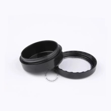 5g mini eye shadow jar black cosmetic powder jar plastic makeup container for eye shadow, 