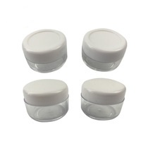 Best Selling Mini Cosmetic Empty Eyeshadow Makeup Face Cream jar lip balm container 10ml ps recycled plastic cosmetic jars, 