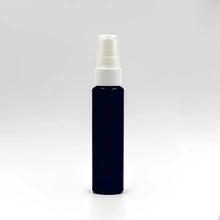 Noir mini-bouteille en plastique 40ml jet rond PET pour cosmétique hôtel, 