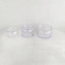 Klare kosmetische Kunststoff Probe Make-up Container Jar Leer Klein 5 g Neue, 