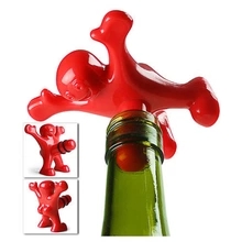 boné vermelho creativo do homem de garrafa feliz / plástico selo tampa de garrafa, 