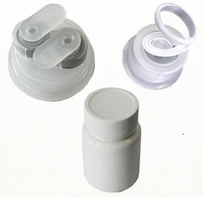 piezas de encargo ronda médicos casquillos de infusión de plástico de tapa de la botella, 