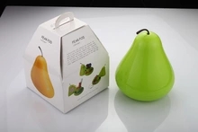 Decorative Plastic Sundries Makeup Pear Pod Storage Containers, 
