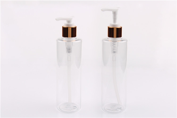 Empty 250ml shampoo plastic bottle with spray cap, 