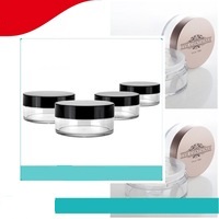 Empty and clear cosmetic containers, 