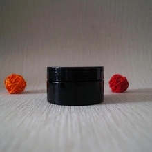 Les contenants vides de maquillage pot en plastique noir 100 ml avec couvercle en aluminium noir, 