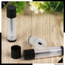 Empty plastic cosmetic lip balm container custom lipstick tubes, 