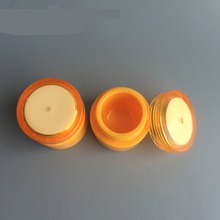 Empty plastic sample makeup jars 5ml mini cosmetic container round, 