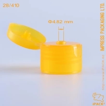 Haute qualité 28/410 vis en plastique PP nervurée de surface capuchon d'étanchéité flip, 