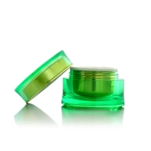Luxo plástica cosmética transparente contentores composição acrílica com tampa de rosca de vedação frasco, 