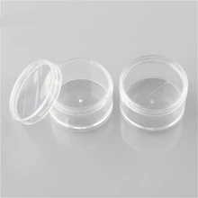 Maquillaje de contenedores de plástico transparente 20ml PS bálsamo labial cosmético tarro de los envases, 