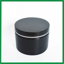 Envase de plástico maquillaje Crema Jar Jar Jar Cera de pelo Negro cosmética, 