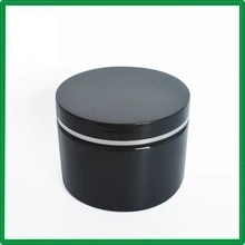 Makeup Container Plastic Cream Jar Hair Wax Jar Black Cosmetic Jar, 