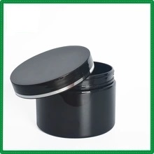 Maquiagem recipiente plástico creme Jar Jar cera de cabelo preto Cosmetic Jar, 