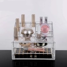 OEM en gros trois tiroirs de stockage en plastique empilable Bijoux conteneurs de maquillage acrylique, 