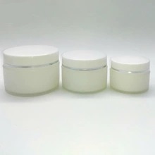 PS white cream jar cosmetic mason jar makeup container with screw cap, 