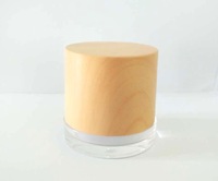 Water transfer printing cap amber acrylic cosmetic jars plastic 50g container, 