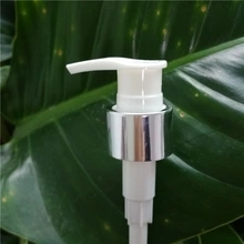 White Head Aluminum Ring Botom 24/410 Plastic PP Lotion Pump for Plastic Bottles, 