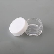 Bon marché en gros rond sur mesure 7 ml PS plastique pots de crème vides, 