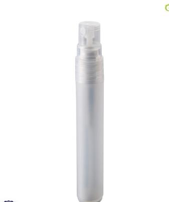 Ventas al por mayor pequeña pluma botellas de spray perfume de plástico vacía en forma de nuevo diseño, 
