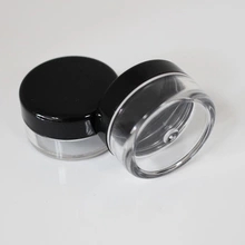 black Empty Plastic Cosmetic Container, 