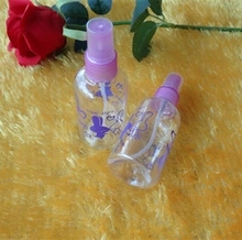 impressão personalizada de plástico transparente frasco de spray de cosméticos PET, 
