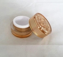 nouvelle technologie acrylique pot 50g rond droit avec bouchon rose pour les récipients en plastique de maquillage de crème pour le visage, 