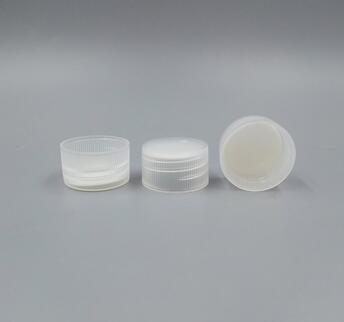 plastic clear normal screw cap with PE gasket, 