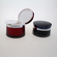 plastic makeup container with flip lid for cream packaging, 