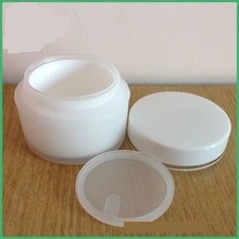 doppia parete vasi crema contenitori trucco vaso di plastica opaca, 