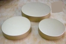 polished anodized silver aluminum plastic caps for cosmetic lition emultion, 
