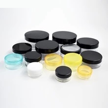 estoque recipientes cosméticos Maquiagem delineador frascos de plástico Lip Balm 3 Gram Limpar Lid, 