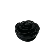かわいい黒の花の形のリップバーム口紅ケースをパッケージ卸売メイク, 