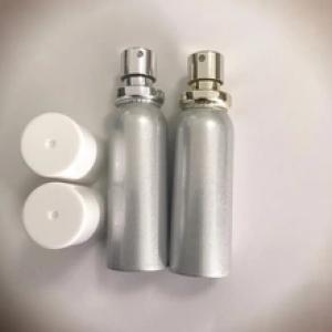 20ml matière bouteille en aluminium argenté avec pompe de pulvérisation en aluminium et le bouchon en plastique