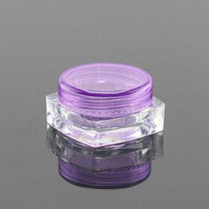 3g Clear square Empty Ps,Case pot, jar Container for loose powder Eyeshadows