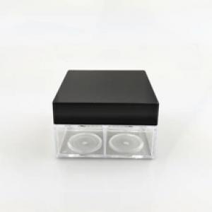 4 colors cosmetic packaging plastic empty square loose powder container