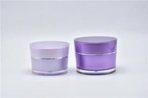 50G двухслойный пластик для макияжа Крем Jar Пустой Cosmetic Контейнер