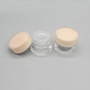 Makijaż 5g Przezroczysty akryl Plastic Loose Powder Jar Pojemnik na sypki proszek