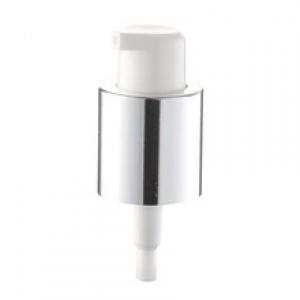 Cheap and high quality customized aluminum closure shiny Silver skin care lotion pump