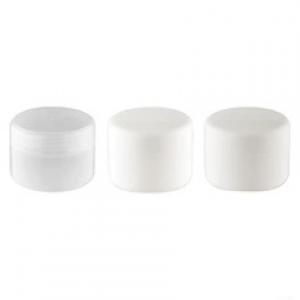 Jars amostra de cosmético Vazio maquiagem Plastic White Cap Containers