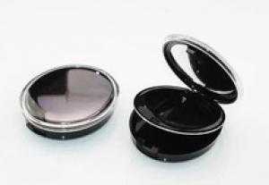 Elegant round empty compact powder case makeup containers